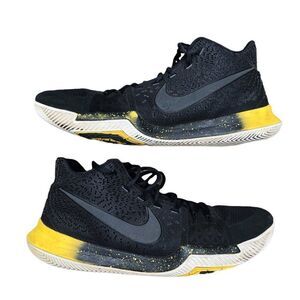 2017 Nike Kyrie 3 Black Yellow Size 14